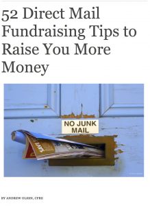 52 Direct Mail Fundraising Tips